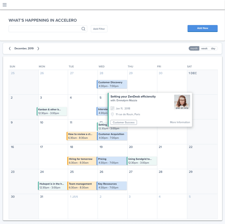 Incubator Calendar Events