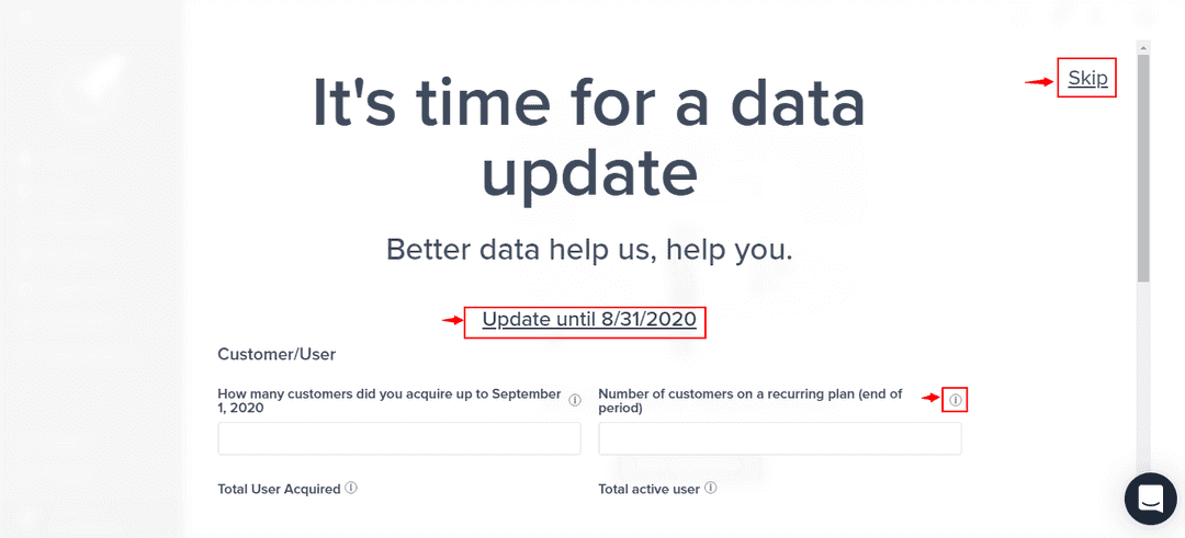 Update data