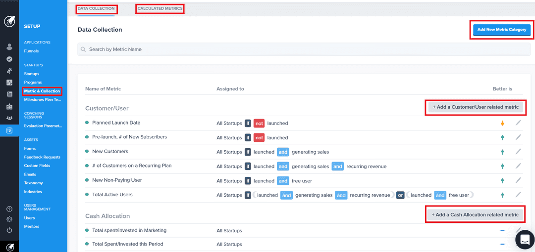 Metrics and collection