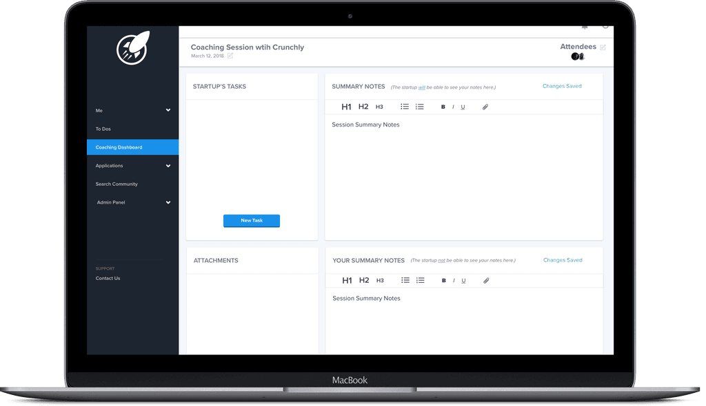 Incubator tool to track startup progress